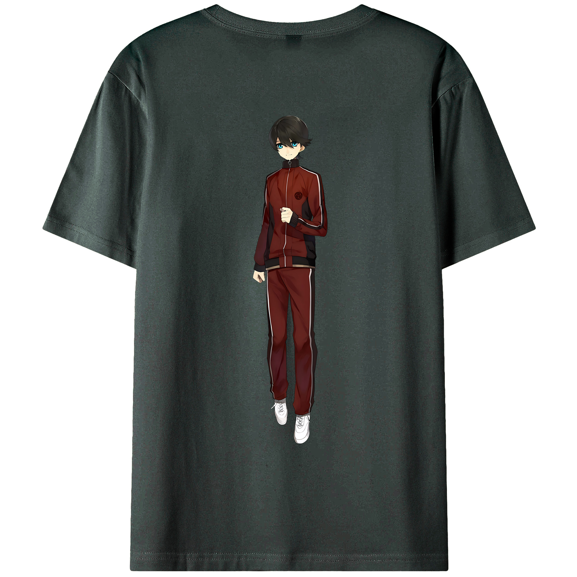 （画像用） 刀剣乱舞 Touken Ranbu 綿100％ メンズ半袖Tシャツ（バックプリント） 通気性